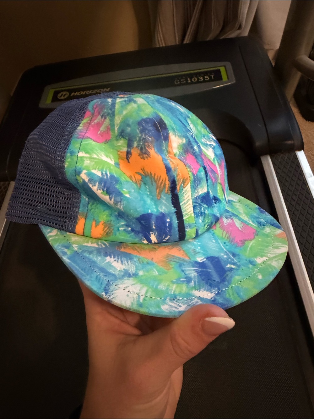 Colorful Tie-Dye Kids Trucker Hat - Blue/Green